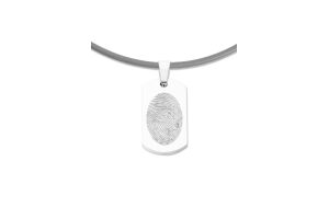 Pendant stainless steel, rectangle, small