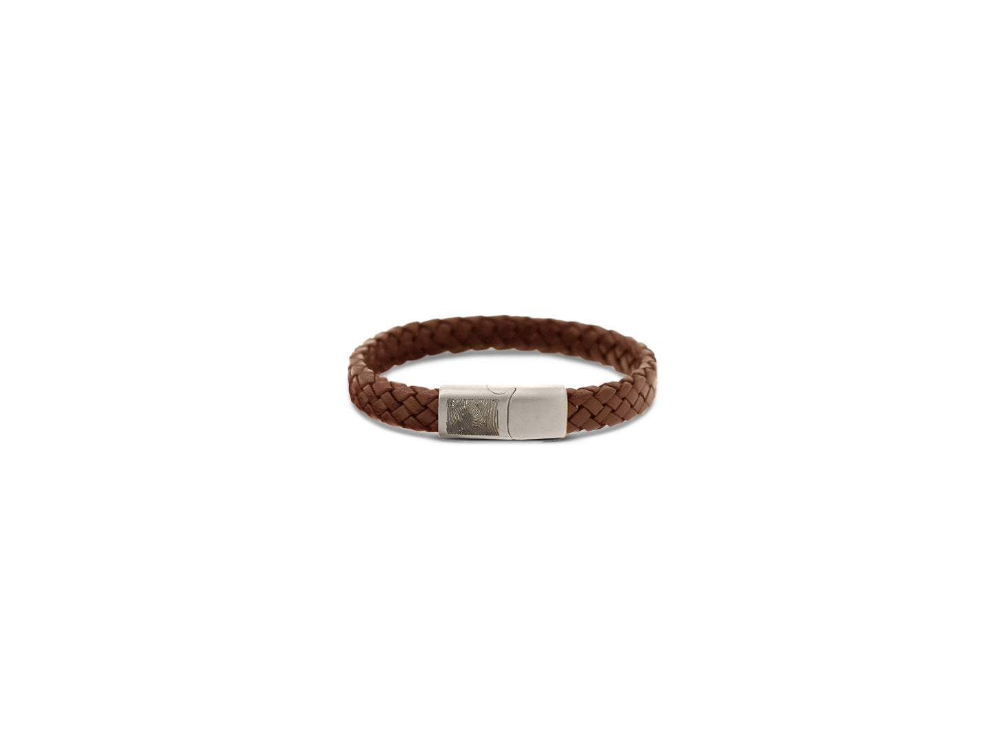 Lederarmband schmal geflochten