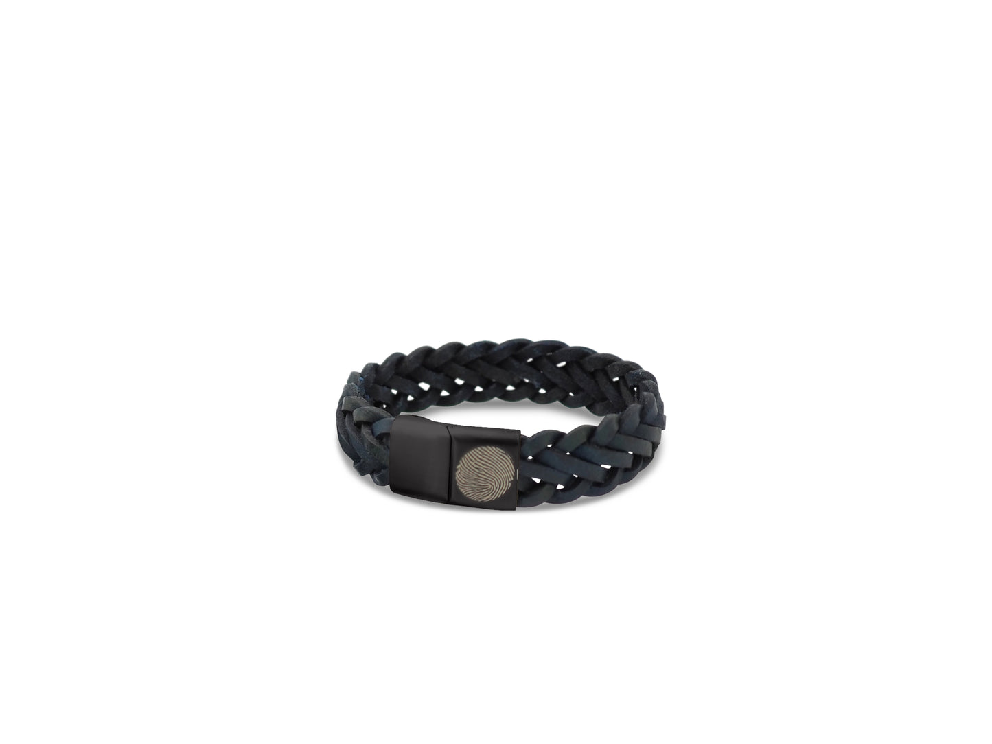 Lederarmband breit geflochen