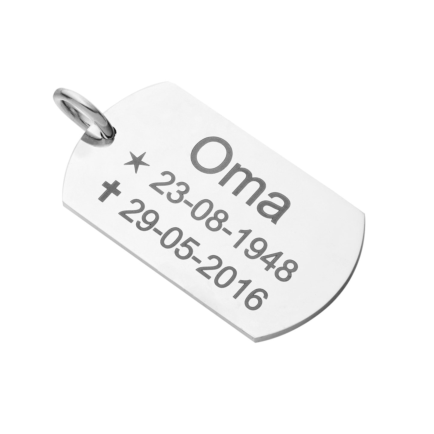Schlüsselanhänger Edelstahl Dogtag
