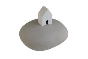  Zielenhuisje kleine urn 0,35L - Lichtgrijs met wit