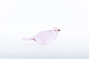 Glazen vogel -  Oranje
