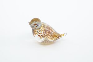 Glazen vogel  Spikkels-  Geel