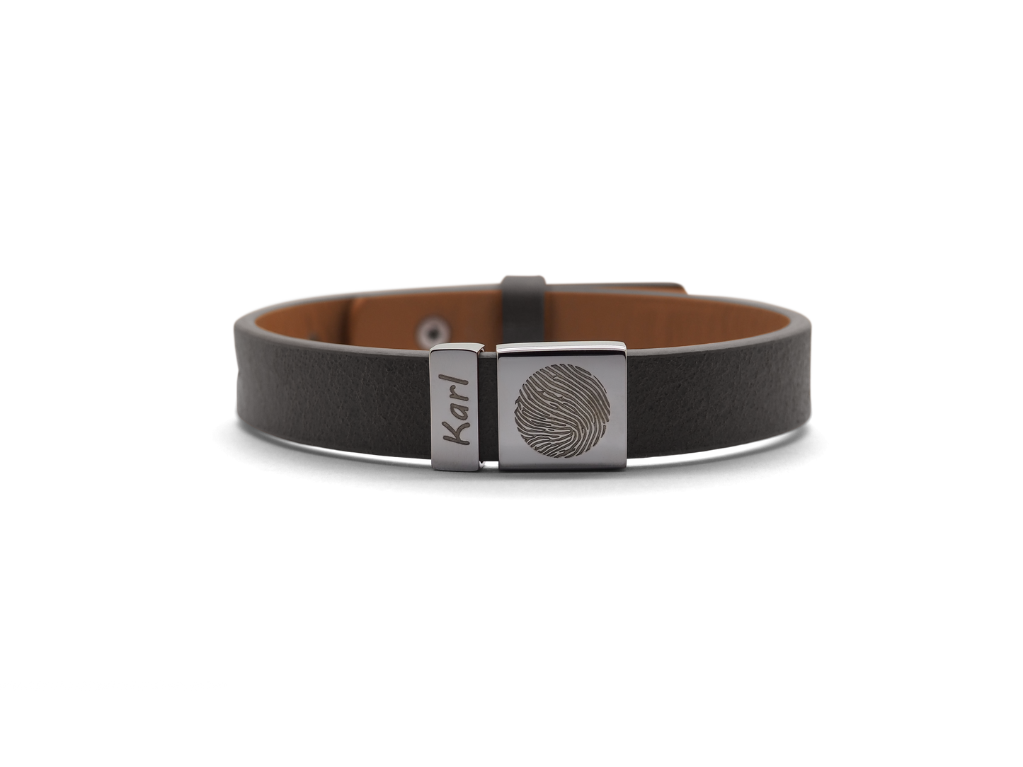 Lederarmband mit 2x Edelstahlcharms