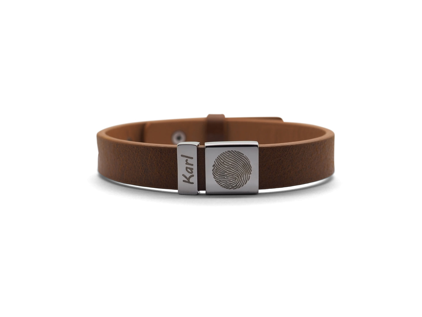 Lederarmband mit 2x Edelstahlcharms