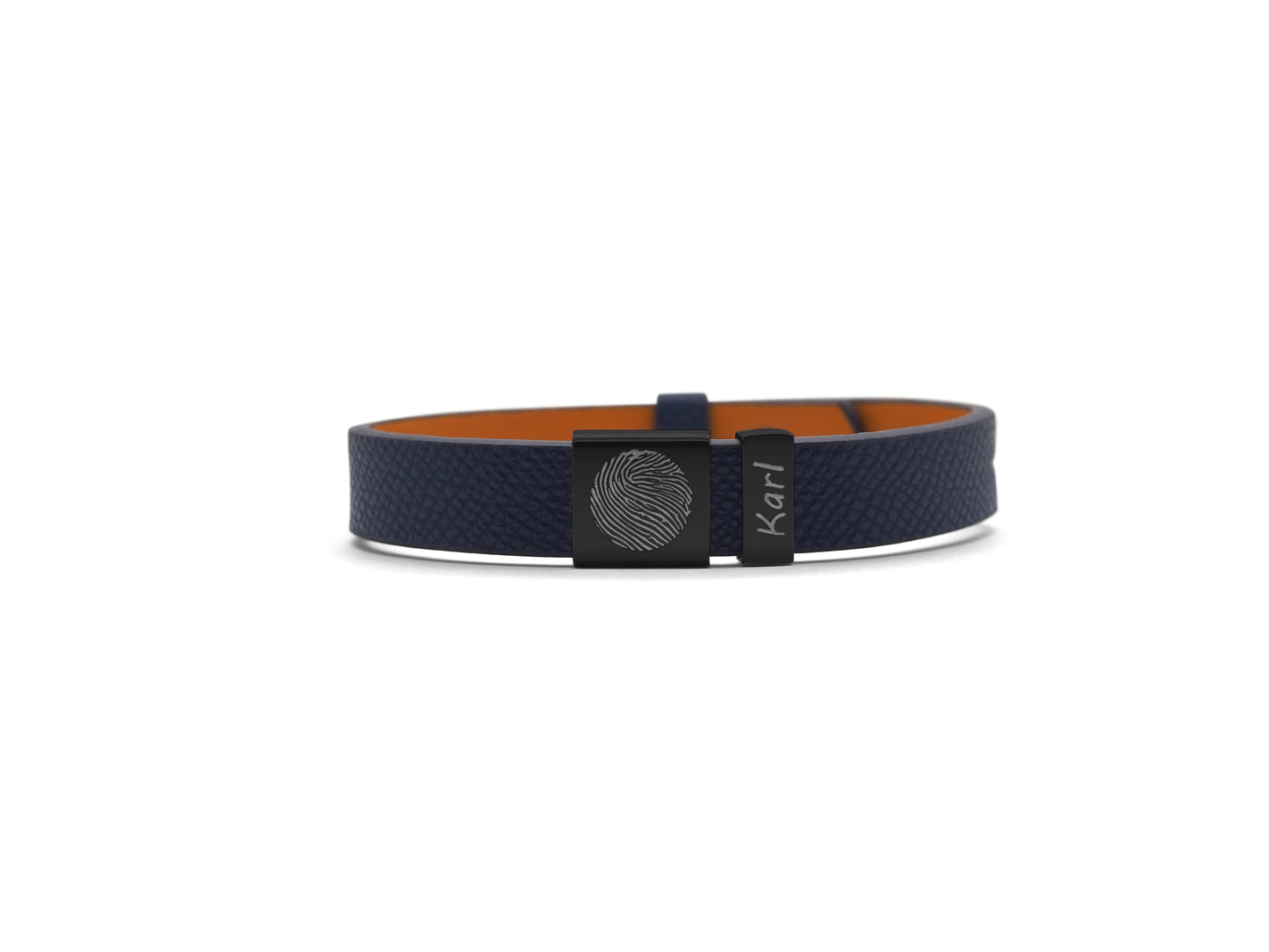 Lederarmband mit 2x Edelstahlcharms