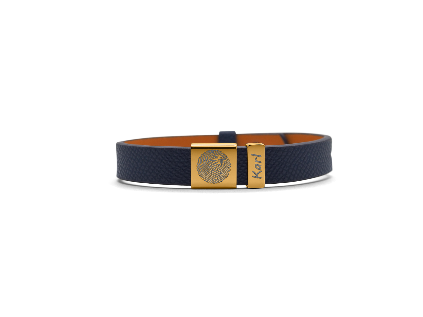 Lederarmband mit 2x Edelstahlcharms