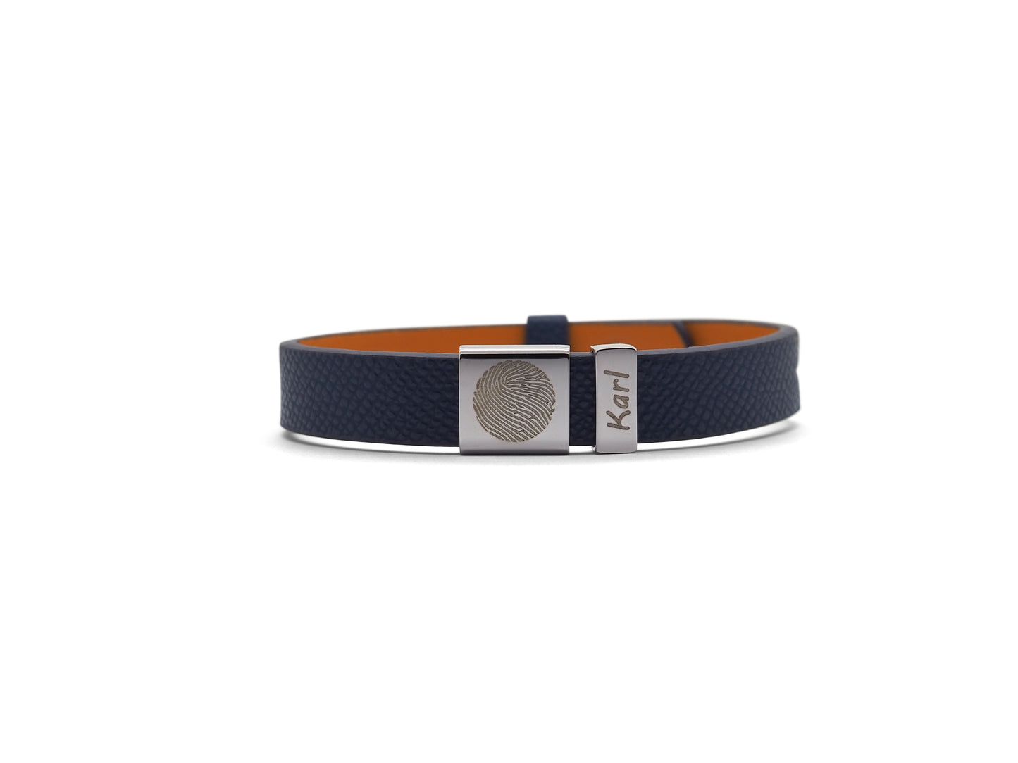 Lederarmband mit 2x Edelstahlcharms
